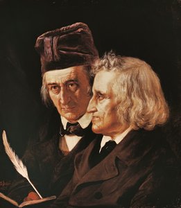 Portret van de gebroeders Jacob en Wilhelm Grimm