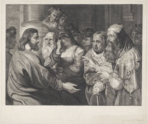 Christus en de overspelige vrouw door Elisabeth Marie Simons