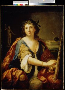 Allegorie van schilderkunst, zelfportret, 1658 door Elisabetta Sirani