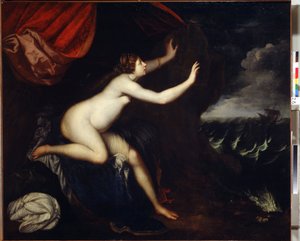 Ariadne verlaten door Theseus door Elisabetta Sirani