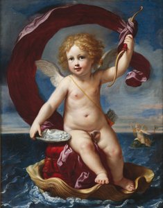 Cupido triomfantelijk op zee Amorino Medici, 1661 door Elisabetta Sirani