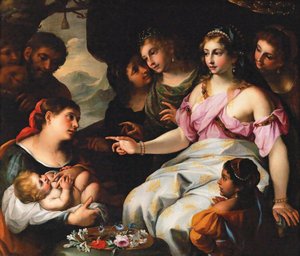 De vondst van Mozes door Elisabetta Sirani