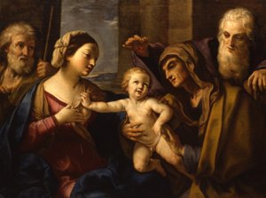 De Heilige Familie door Elisabetta Sirani