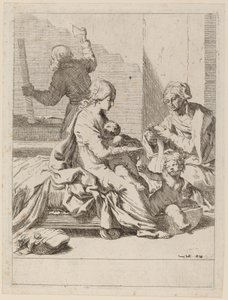 De Heilige Familie met Sint-Elizabeth en Sint-Jan de Doper