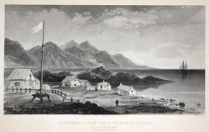 Fiskenaes vanuit het Gouverneurshuis, illustratie uit 