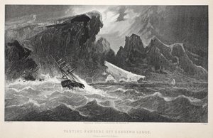 Afscheid van Trossen bij Godsend Ledge, illustratie uit De tweede Grinnell Expeditie op Zoek naar Sir John Franklin, 1856 door Elisha Kane