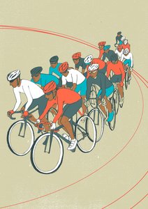 Fietsrace door Eliza Southwood