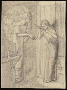 Clerk Saunders door Elizabeth Eleanor (1834 62) Siddal