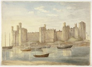 Kasteel van Caernarvon door Elizabeth Murray