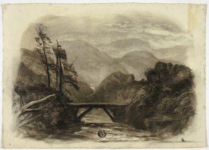 Bergstroom met kleine brug II