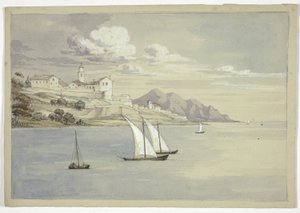 Portofino vanaf de Zee, Genua door Elizabeth Murray