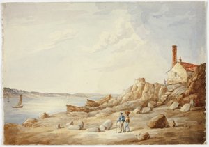Rotsachtige kust door Elizabeth Murray