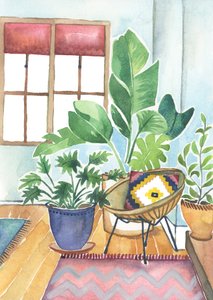 Kamerplanten, 2018 (aquarel)