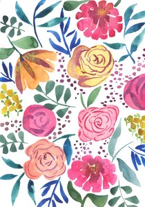 Rozenmedley, 2018 (aquarel)