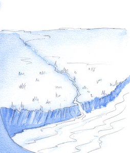 Een leven sijpelt langzaam weg, volgens Gods plan, als een stroompje dat niet naar een greppel stroomt maar naar een grote rivier, die Gods leven in de eeuwigheid is