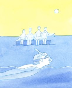 Een persoon die te veel bezig is met zijn eigen belangen - zelfs goede dingen - en niet luistert naar degenen die zijn liefde en loyaliteit verdienen, is als een zwemmer met een snorkel die ervoor kiest zichzelf af te sluiten door Elizabeth Wang
