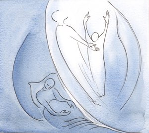 Op het moment van de dood wordt de ziel die in Christus sterft met Hem meegevoerd en naar de Vader gebracht
