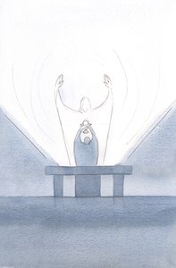 Bij de offerande pleitte Christus namens ons, met uitgestrekte armen naar de Vader.