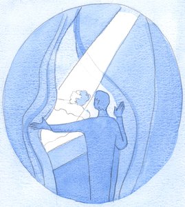 Door onze vurige gebeden tot Onze Heilige Vrouwe is het alsof we de strengen van de duisternis opzij houden om het licht van de hemel op de behoeftigen te laten schijnen. door Elizabeth Wang