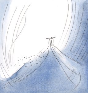 Christus komt uit het hart van de Vader, om ons te bereiken die zo ver van God zijn. Hij trekt ons in de Goddelijke Omhelzing door Elizabeth Wang