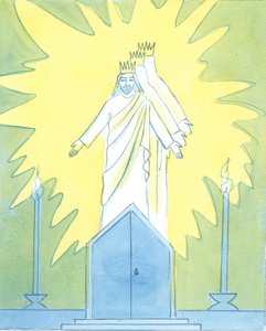 Christus is verheugd over onze toewijding aan Hem bij het tabernakel door Elizabeth Wang