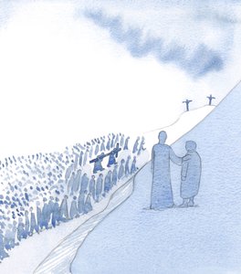 Christus kijkt teder naar onze herinnering aan Zijn heilige Passie. Hij houdt van onze toewijding en ziet hoe we vooruitgaan in nederigheid door Elizabeth Wang