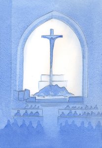 Christus biedt vanuit ons heiligdom hetzelfde Offer aan als dat Hij vanaf het kruis bracht: een volledige zelfgave aan de Vader door Elizabeth Wang
