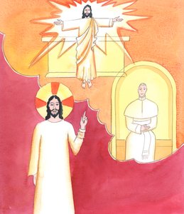 Christus ziet hoe moeilijk het kan zijn om goede catechese te vinden voor een zoeker, in een tijd waarin veel dissidenten in de Kerk hun eigen versies van het katholieke geloof aanbieden. door Elizabeth Wang
