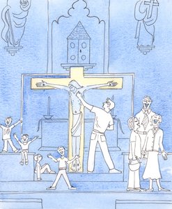 Christus ziet ons gedrag in de kerk - sommige slechte gedragingen door onwetendheid, sommige door onzorgvuldigheid of gebrek aan liefde voor Hem. door Elizabeth Wang