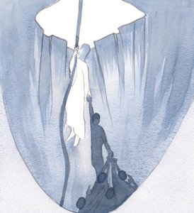 Christus toonde mij dat terwijl ik mij aan Hem vasthoud, anderen zich aan mij vasthouden. Hoeveel mensen vertrouwen op mij, zoals ik op Hem vertrouw! door Elizabeth Wang