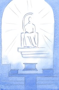 Christus zat op een Hemelse troon, binnen ons Heiligdom. Christus onze God is het waard de lijden die we dragen uit liefde voor Hem door Elizabeth Wang