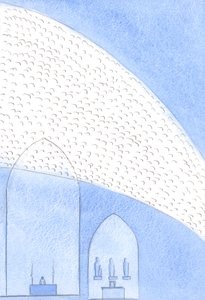 Tijdens het Heilige Offer kijken duizenden stralende, heilige gezichten neer op onze viering door Elizabeth Wang