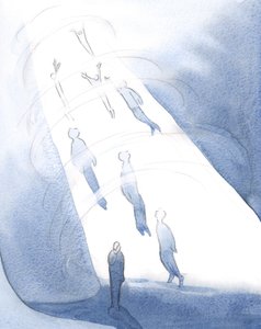 God trekt na de dood degenen in Zijn gelukzaligheid die de helderheid van glorie kunnen verdragen, terwijl degenen die nog steeds verteerd worden door schaamte beneden wachten door Elizabeth Wang