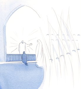 Hij wees op Zijn Heilige Moeder, en alle engelen en heiligen, zeggend dat we veel heilige vrienden hebben die ons willen helpen, en dat we niet eenzaam hoeven te zijn door Elizabeth Wang