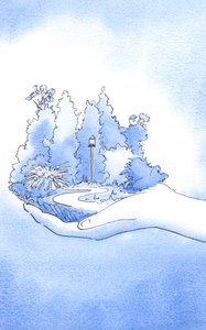 Hij toonde me de tuin, alsof op Zijn uitgestrekte hand. Hij zei: 