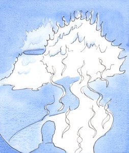 Mij werd een voorstelling van de Godheid getoond: een berg van vuur, waarvan de top naar mij toe bewoog en mij raakte met goddelijke zoetheid