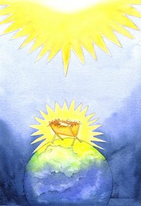 Jezus Christus is God-mens geworden; toch kwam Hij niet in macht, maar als een hulpeloze baby