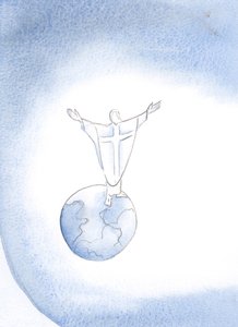 Jezus Christus is onze Hogepriester die voor ons bij de Vader bemiddelt bij elke Mis door Elizabeth Wang