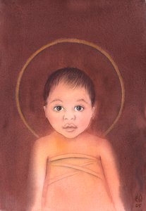 Jezus Christus is ware God, die onze menselijke natuur aannam, met de nederigheid en goedheid om als een eenvoudig kind onder ons te komen door Elizabeth Wang