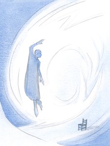 Jezus stortte Zijn vreugde uit, mijn ziel verheffend in onwetend gebed, ter ere van de Vader, 2000 door Elizabeth Wang