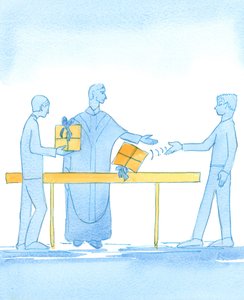 Net zoals een priester meer eer ontvangt wanneer een perfect geschenk zorgvuldig aan hem wordt gepresenteerd, niet zomaar voor hem wordt gegooid door Elizabeth Wang