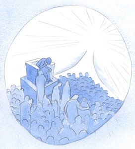 Veel mensen reizen samen naar de Hemel. Elke aardse of geestelijke Moeder kan gewonde zielen begeleiden naar de plaats van wedergeboorte en verzoening. door Elizabeth Wang