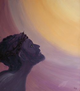 Aan het kruis hield Jezus van Zijn medemensen met Zijn goddelijke liefde en bood een oneindige genoegdoening voor hun overtredingen