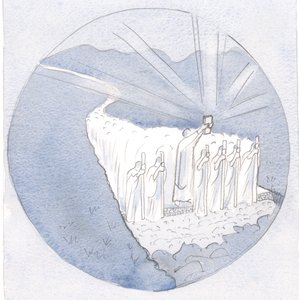 Op de weg van de Heilige Traditie, de Heilige Schrift hooghoudend, lopen de leraren: bisschoppen en priesters met al het volk