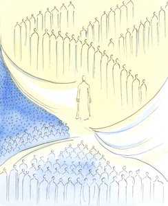 De Christus die we ontmoeten in de Heilige Communie is alsof hij bij de 