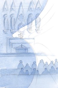 Het hele kerkgebouw is vol met engelen; we raken ze op elk moment aan door Elizabeth Wang