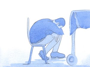 Dit is wat we zien in een tedere blik: verdriet, liefde en verdriet voor een ander in nood, die van ons praktische hulp en zachte troost vragen