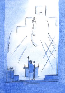 Door elke Bisschop die in gemeenschap is met de Paus, heiligt, onderwijst en leidt God de Vader ons door Elizabeth Wang