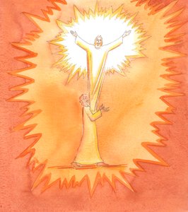Wanneer een ziel leeg is van alle ijdele verlangens, vult Christus het met zijn licht in de Heilige Communie; en terwijl Christus zijn Vader prijst in de Geest, prijst God God, in God, in gelukzaligheid en straling