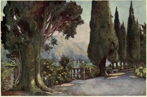 Cypress Avenue, Villa del Pizzo, Lago di Como, Illustratie uit 